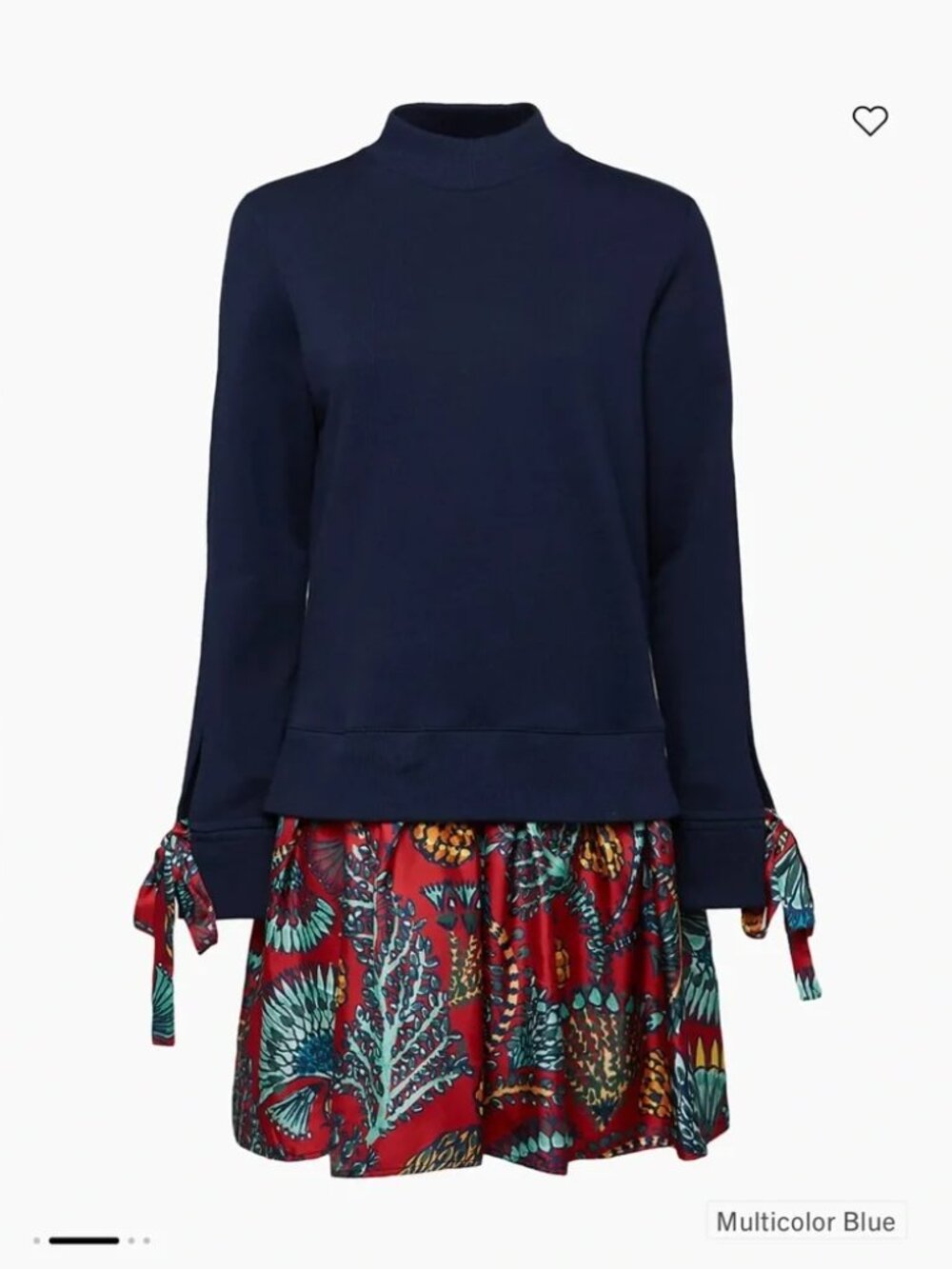 La DoubleJ Sporty Dress Layered Mini Sicomore Red Navy w/ Ribbon Cuffs Cute! MED - Picture 10 of 16
